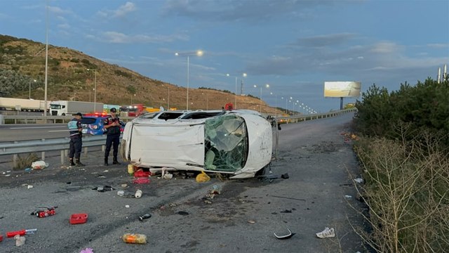 Kuzey Marmara Otoyolu’nda otomobil takla attı: Bir çocuk öldü