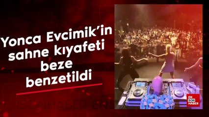 Yonca Evcinik'in sahne kıyafeti beze benzetildi