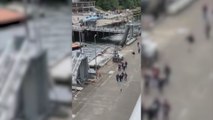 un pasajero de un crucero se pega la carrera de su vida para no perderlo y al final todo queda en un susto