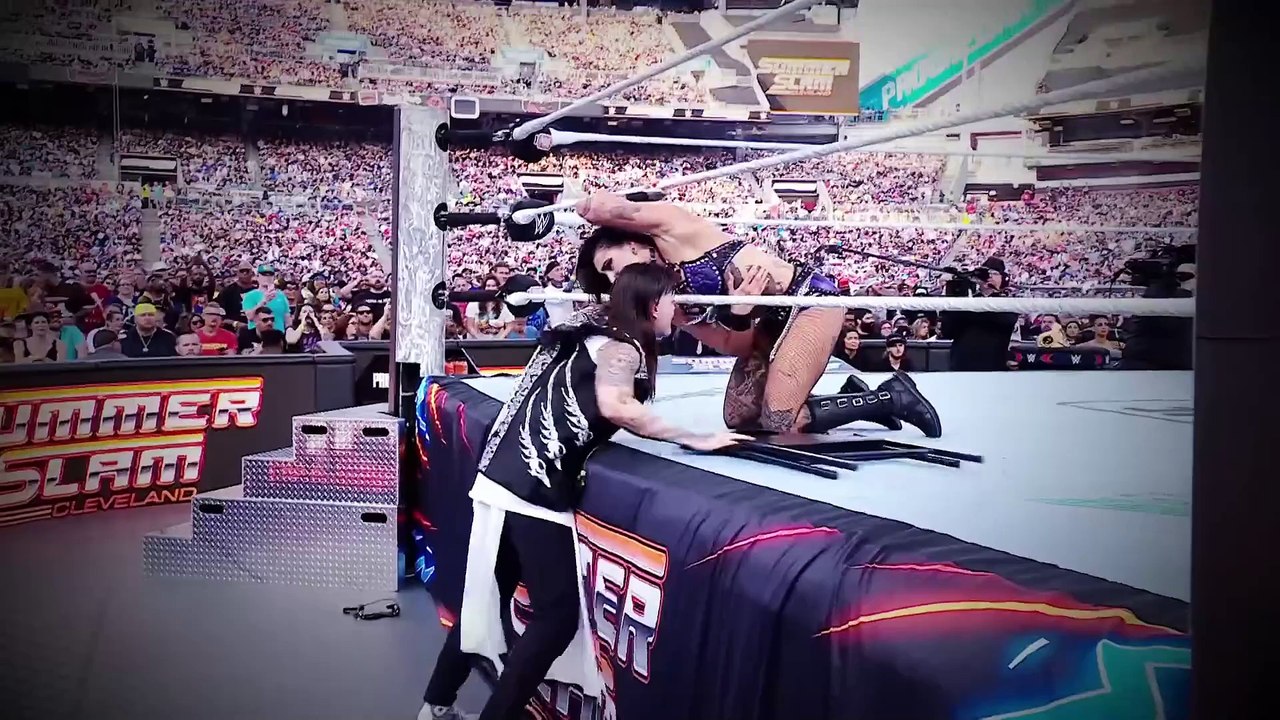 Rhea Ripley _ Damian Priest vs. Liv Morgan _ “Dirty” Dominik Mysterio_ Bash in Berlin Hype Package