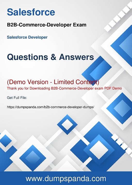 B2B Commerce Developer Exam Preparation
