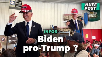 La très étonnante image de Joe Biden qui enfile une casquette « Trump 2024 »