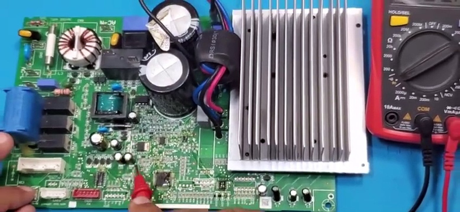 #91Dc inverter Ac outdoor PCB E5 error IPM blast