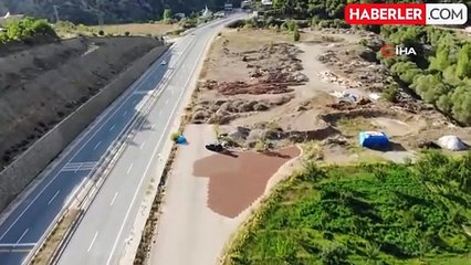 Hasadı tamamlayan üreticiler fındıkları kurutmak için Gümüşhane'yi mesken tuttu