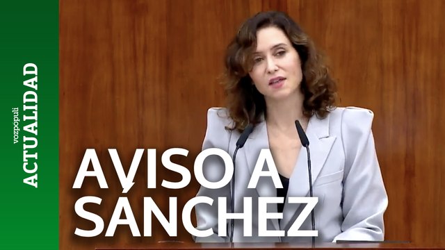 Ayuso avisa a Sánchez que antes se romperá la Cataluña independentista que Madrid por culpa de la izquierda