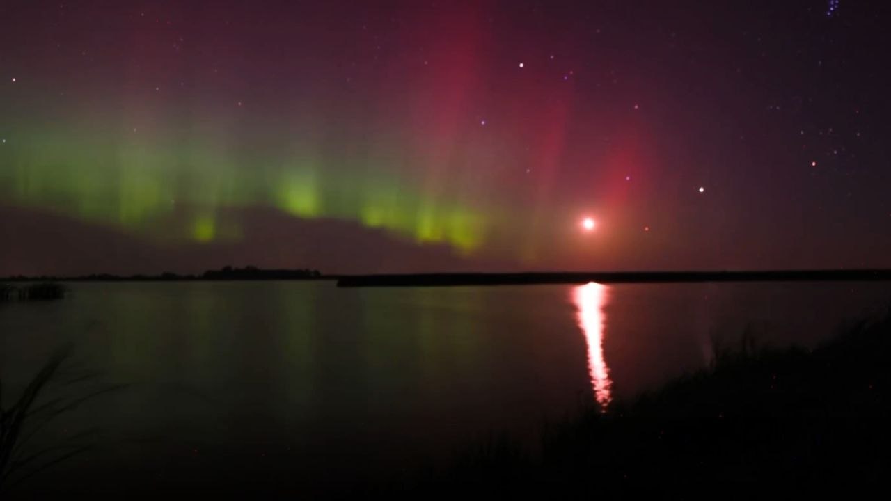 Unplanned but spectacular: Visitor witnesses the 'Northern Lights' under a clear sky
