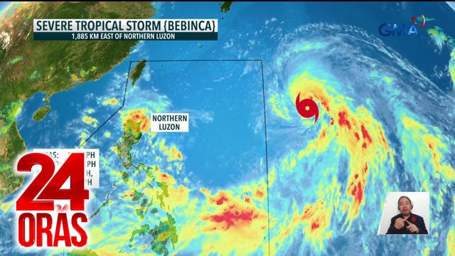 Bagyong Bebinca na nasa labas ng PAR, lumakas at bumilis | 24 Oras