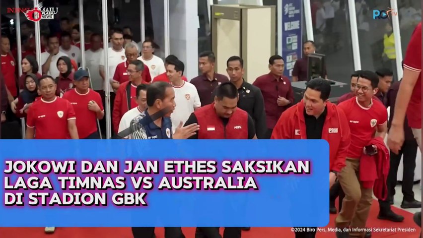 Jokowi Dan Jan Ethes Saksikan Laga Timnas Vs Australia Di Stadion GBK