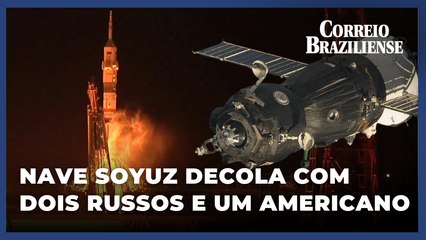 Novos astronautas decolam para a Estação Espacial Internacional em nave russa
