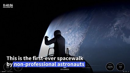 SpaceX CREW performs historic all-civilian spacewalk