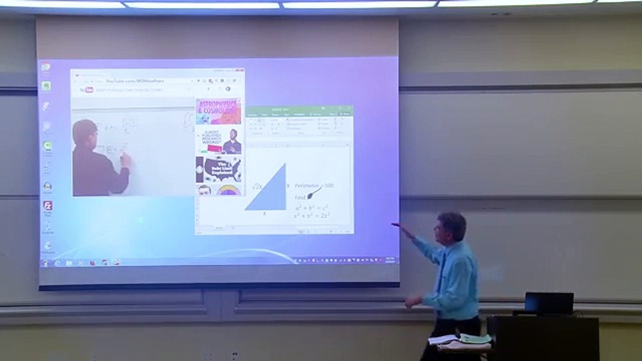 Professor teaching in the class