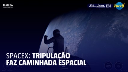 Tripulação da SpaceX efetua primeira caminhada espacial privada da história
