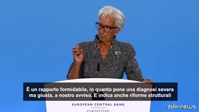 Bce, Lagarde: rapporto Draghi formidabile, proposte molto utili