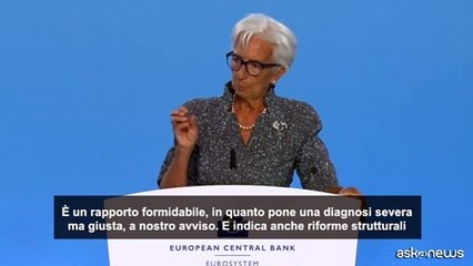 Bce, Lagarde: rapporto Draghi formidabile, proposte molto utili