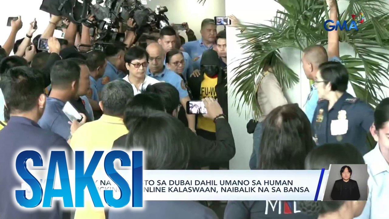 Pinoy na naaresto sa Dubai dahil umano sa human trafficking at online kalaswaan, naibalik na sa bansa | Saksi