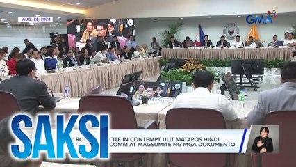 Harry Roque, na-cite in contempt ulit matapos hindi dumalo sa quad comm at magsumite ng mga dokumento | Saksi
