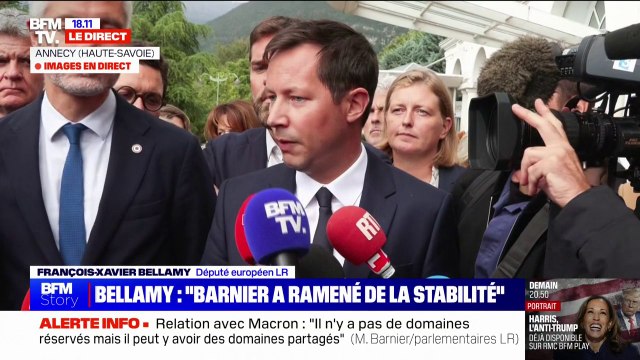 Michel Barnier, en quelques jours, a réussi à ramener de la sérénité, de la stabilité , estime François-Xavier Bellamy (député européen LR)