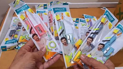 Unboxing and Review of hauser XO statonery kit 20rs for return gift