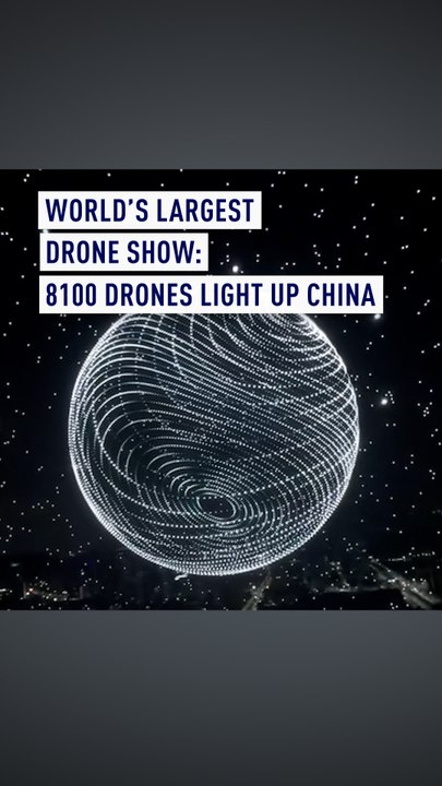 An incredible 8,100 drones took to the skies in Shenzhen, China, setting a new Guinness World Record for 'most drones flying at the same time'. A breathtaking display of technology and precision.   #DroneShow #Shenzhen #ChinaTech #WorldRecord