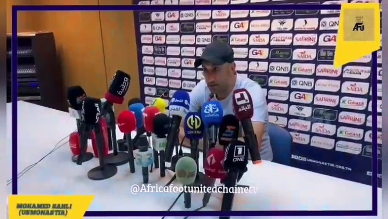 #LDCCAF  : La réaction de Mohamed Sahli après la victoire de l'USMonastir ⚪ face au #MCAlger 