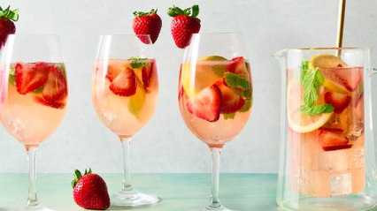 You Should Be Sipping Strawberry-Mint Sangria All Season Long
