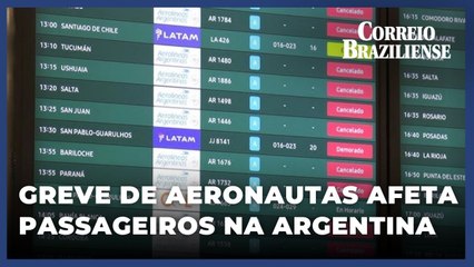 Greve de aeronautas afeta mais de 30 mil passageiros na Argentina