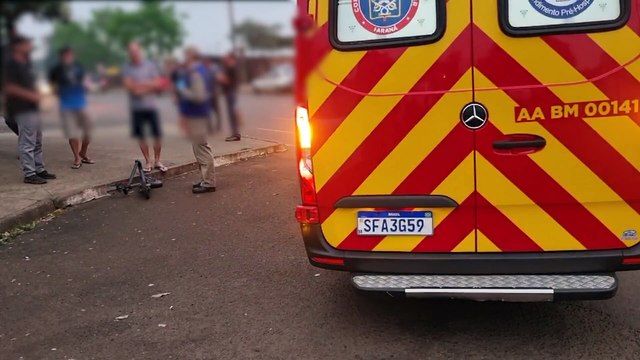 Condutor de patinete elétrico fica ferido em acidente na Avenida Tito Muffato
