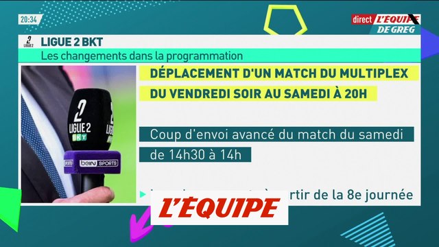 beIN Sports ajuste sa programmation pour la Ligue 2 en déplaçant un match le samedi soir - Foot - L2