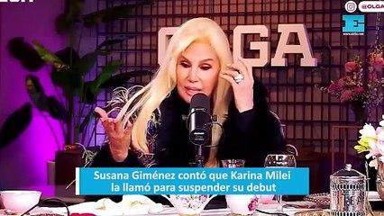 Susana Giménez contó que Karina Milei la llamó para suspender su debut