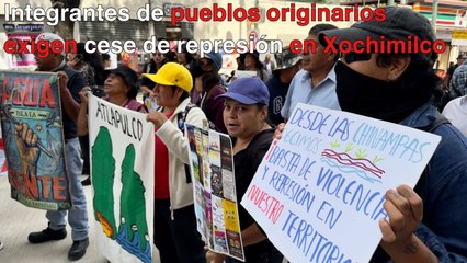 Habitantes de San Gregorio Atlapulco protestan frente a la FGJ CDMX