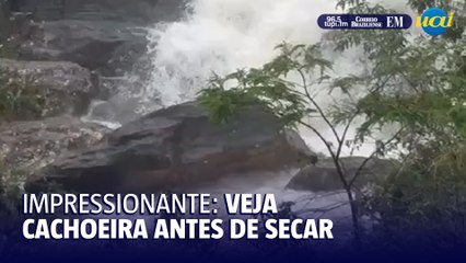 Imagens da Cachoeira Bom Despacho antes de secar