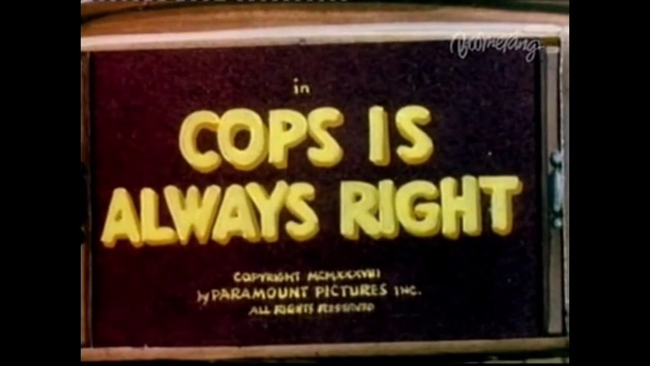 Popeye the Sailor - Cops is Always Right (1938) (Colorized) - video ...