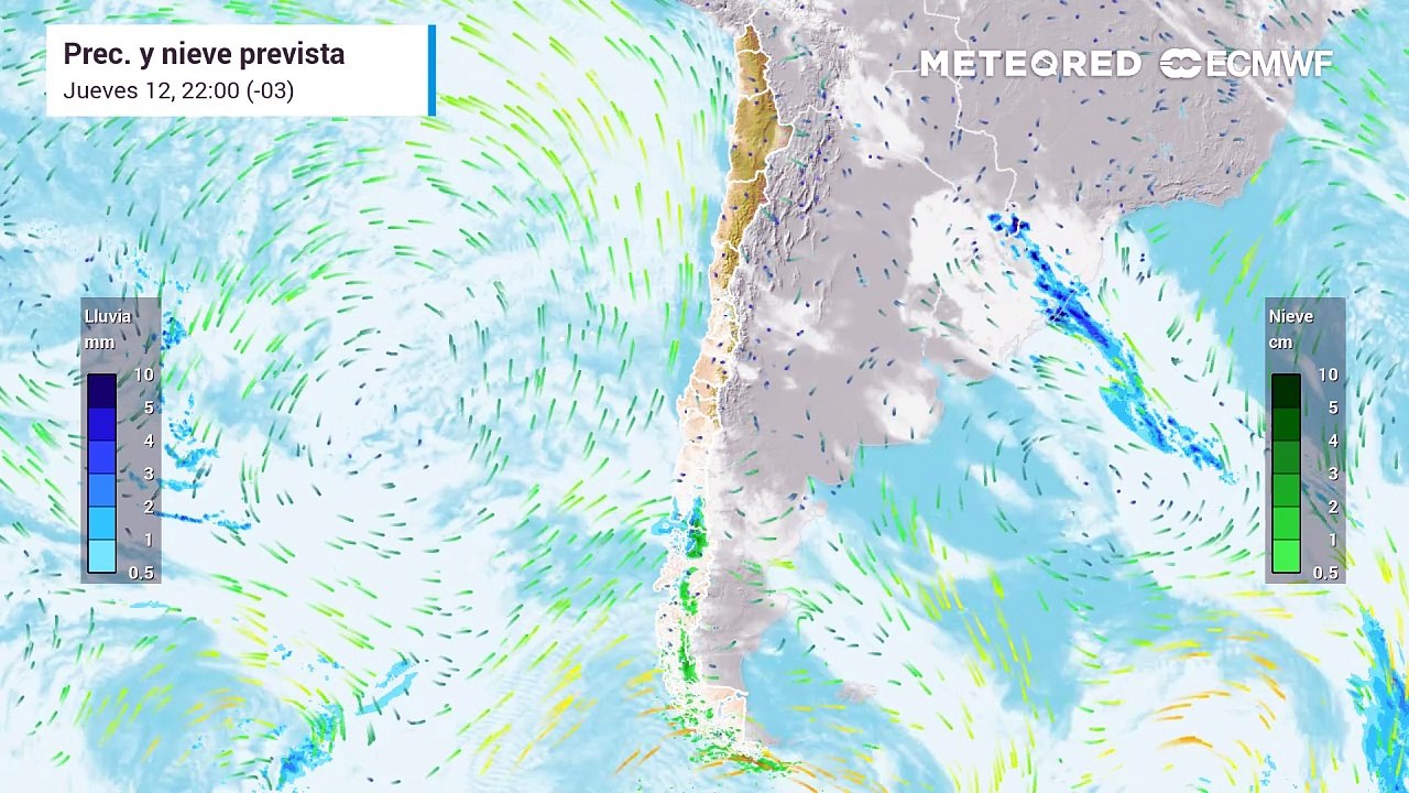 Tren de sistemas frontales afectarán a la Patagonia este fin de semana