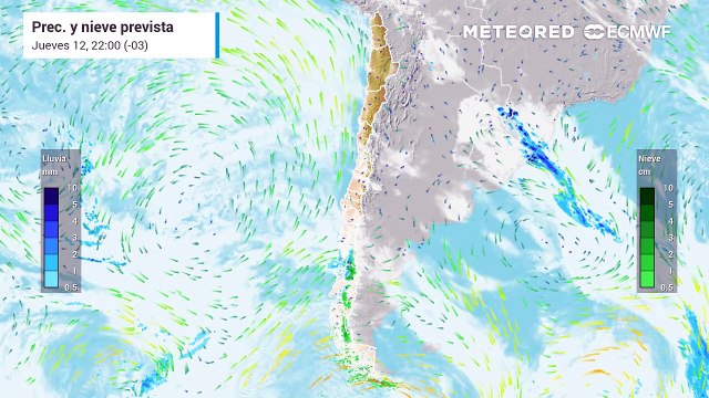 Tren de sistemas frontales afectarán a la Patagonia este fin de semana