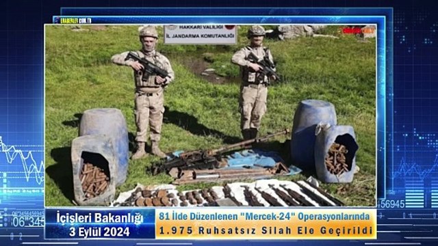 81 İlde Düzenlenen Mercek-24 Operasyonlarında 1.975 Ruhsatsız Silah Ele Geçirildi