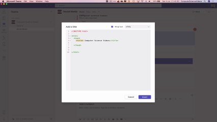 How to ADD HTML Code to a Microsoft Teams Conversation Using a Mac - Basic Tutorial | New