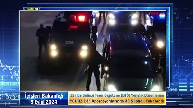 1️2 ilde Bölücü Terör Örgütüne (BTÖ) Yönelik Düzenlenen “GÜRZ-13” Operasyonlarında 3️3 Şüpheli Yakalandı