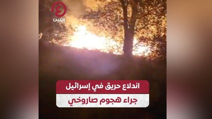اندلاع حريق في إسرائيل جراء هجوم صاروخي