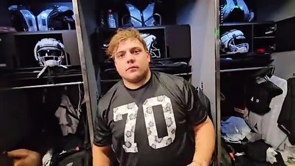 Las Vegas Raiders IOL Jackson Poers-Johnson from the Locker Room 091124
