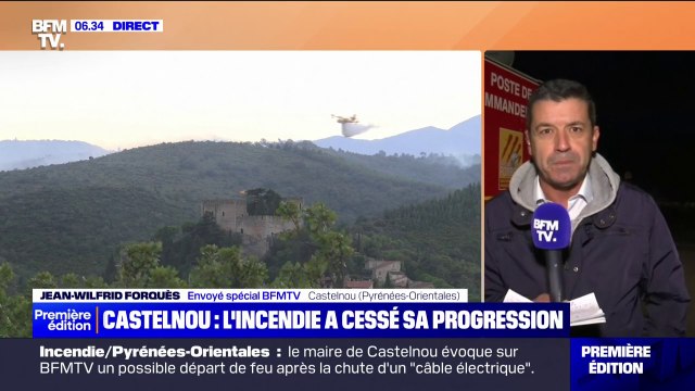 Castelnou: l'incendie a été maîtrisé à 3h du matin mais les pompiers restent mobilisés