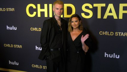 Jordan Lutes and Demi Lovato attend Hulu's "Child Star" Los Angeles premiere