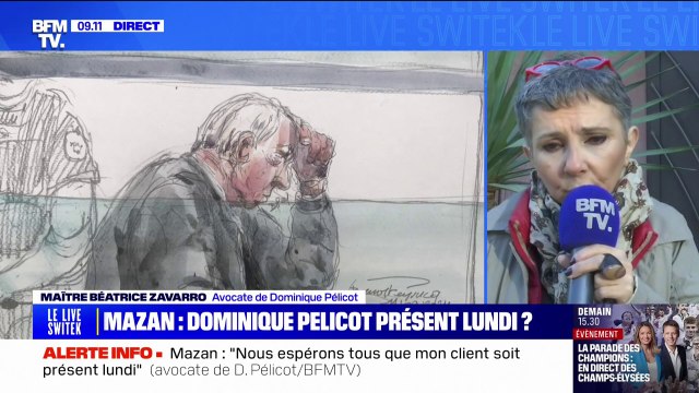 Viols de Mazan: Nous espérons tous qu'il soit là lundi à l'audience, assure Maître Béatrice Zavarro, avocate de Dominique Pélicot