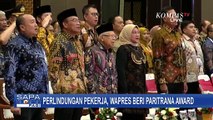 Upaya Perlindungan Pekerja, Ini Momen Wapres Ma'ruf Amin Memberikan Paritrana Award