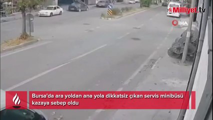 Kaza yapmamak için manevra yaptı, kaldırıma çıkarak durabildi