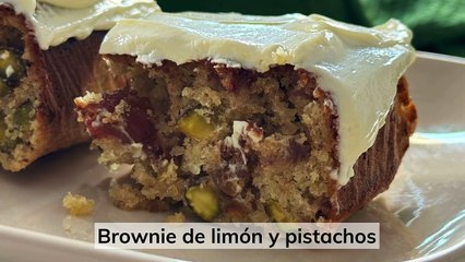 Brownie de limón y pistachos Enrique Sánchez