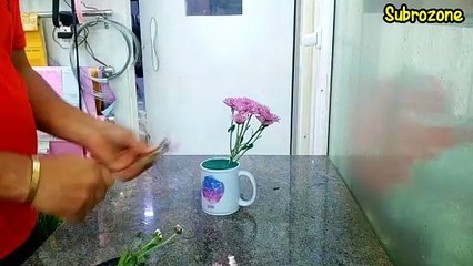 Flower Arrangement Hacks: How to Make a Cute Mug Bouquet | Subrata Parali