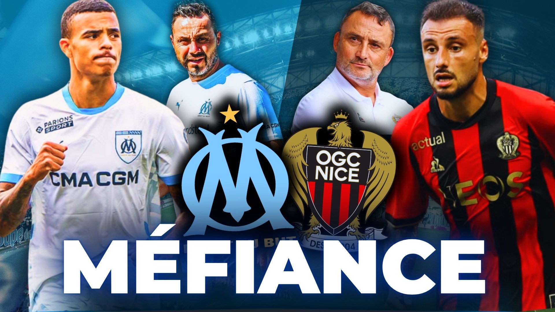 Grande Affiche De Match - OGC Nice Vs Olympique De Marseille (OM) - Saison Ligue 1 2022/23 - Support Décoration Fan