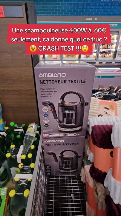 je teste la shampouineuse 400W à Aldi !!! 60 € seulement et très efficace  #aldi #essai #teste