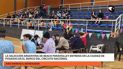 La selección argentina de beach paravolley entrena en la ciudad de posadas en el marco del circuito nacional
