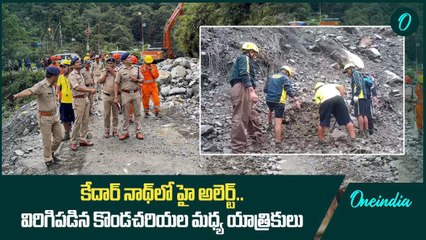 Kedarnath లో తెలుగు యాత్రికుల అవస్థలు.. భారీ వర్షాలకు విరిగిపడిన కొండచరియలు.. | Oneindia Telugu